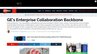 GE's Enterprise Collaboration Backbone | ZDNet