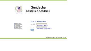 Student Login - gundecha education academy