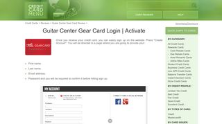 Guitar Center Gear Card Login - Credit Card Menu