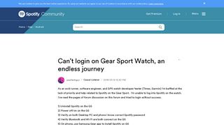 Can't login on Gear Sport Watch, an endless journe... - The ...