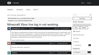 Minecraft Xbox live log in not working. — Oculus