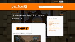 PC - Signing into an Existing SHiFT Account in Borderlands 2 ...