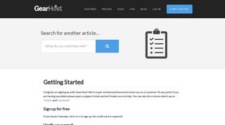 Getting started | GearHost