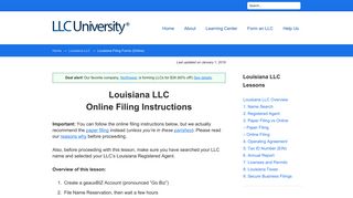 Form a Louisiana LLC - Articles of Organization online filing (step-by ...