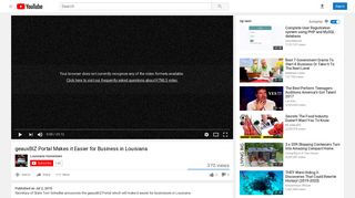 geauxBIZ Portal Makes it Easier for Business in Louisiana - YouTube
