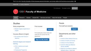 Home - Faculty of Medicine - UiO