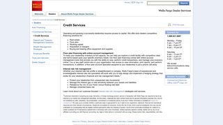 Wells Fargo Dealer Services - Credit Services