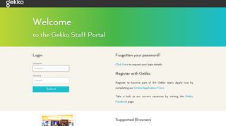 Gekko Staff Portal | Login