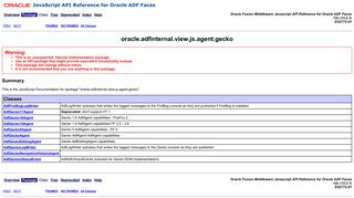 oracle.adfinternal.view.js.agent.gecko Overview - Oracle Docs