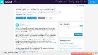 Why is gecrb jcp written on my credit reports? - WalletHub