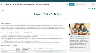 How to Get a GED Fast - Study.com
