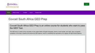 Covcell South Africa GED Prep – Online classes