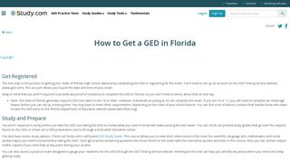 How to Get a GED in Florida - Study.com