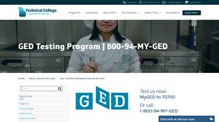 GED Testing Program | 800-94-MY-GED – TCSG | Technical College ...