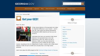 Get your GED! | Georgia.gov