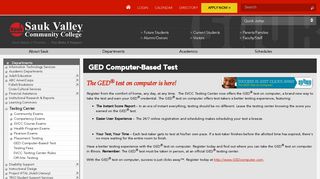 GED Computer-Based Test - Sauk Valley Community College