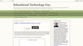 Educational Technology Guy: Geddit - web based student response ...