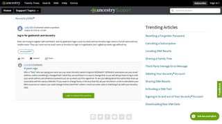 log in for gedmatch and Ancestry - Ancestry Support