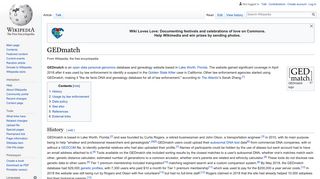 GEDmatch - Wikipedia