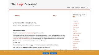 Gedmatch: a DNA geek's dream site | The Legal Genealogist