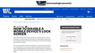 How to Disable a Mobile Device's Lock Screen: Geek Squad - Best ...