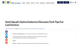 Geek Squad's Sylvia Gutierrez Discusses Tech Tips For Lost ...