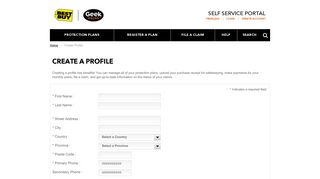 Create Protection Plan Profile | Geek Squad Protection Plan | Assurant ...