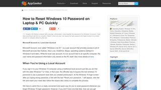 How to Reset Windows 10 Password Quickly and Easily | AppGeeker
