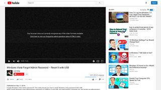 Windows Vista Forgot Admin Password – Reset It with USB - YouTube