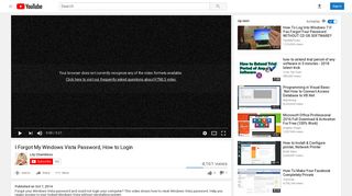 I Forgot My Windows Vista Password, How to Login - YouTube