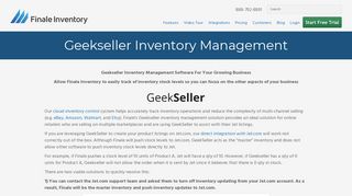 Geekseller Inventory Management | Free 14-Day Trial - Finale Inventory