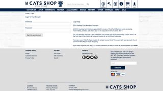 Help Logging In? - The Cats Shop Online