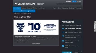 Village Cinemas Geelong Cats Offer | Where Movies Mean More