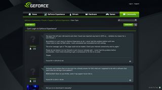 Can't Login to Geforce Experience! - GeForce Forums
