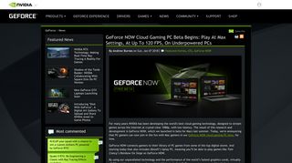GeForce NOW Cloud Gaming PC Beta Begins | GeForce