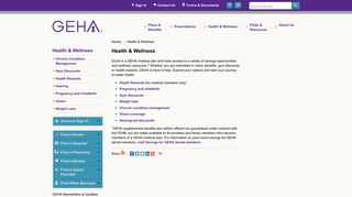 Health & Wellness | GEHA