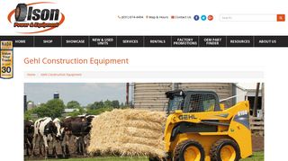 Gehl Construction Equipment Olson Power & Equipment, Inc. North ...
