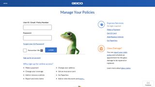 GEICO Online Service Center, Car Insurance, Auto Insurance ...
