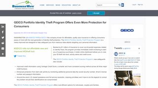 GEICO Portfolio Identity Theft Program Offers Even ... - Business Wire