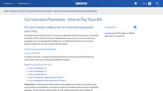 Car Insurance Payments - How to Pay Your Bill | GEICO