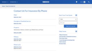 Contact Us For Insurance By Phone ~ 1-800-861-8380 | GEICO
