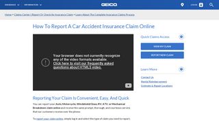 How To Report A Car Accident Insurance Claim Online | GEICO