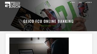 GEICO Federal Credit Union - Services - Online Banking