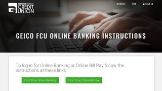 GEICO Federal Credit Union - Services - Online Banking - Online ...