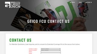 GEICO Federal Credit Union - Contact Us