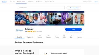 Geisinger Careers and Employment | Indeed.com