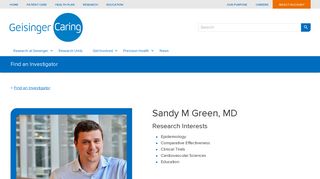 Sandy M Green, MD - Geisinger