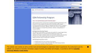 GEM Fellowship Program | General Studies