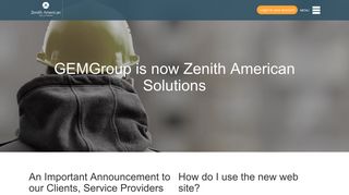 GEMGroup is now a part of Zenith American Solutions