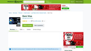 Gem Visa Reviews - ProductReview.com.au